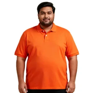 Men’s Plus Size Cotton Matty T-Shirt | Orange Premium Plain T-Shirt Wholesale