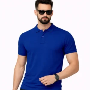 Matty Collar Polo T-Shirt – Royal Blue