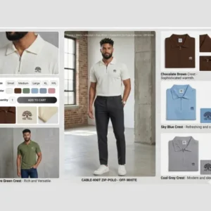 Jaquard Half Sleeves Men's Collar Tshirt | M, L,XL |