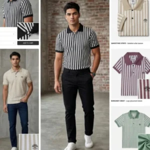 Knitted Cotton Solid Half Sleeves Men's Tshirt | M, L,XL