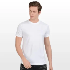 Men’s Half Sleeve Solid Cotton T-Shirt | White Premium Plain T-Shirt Wholesale