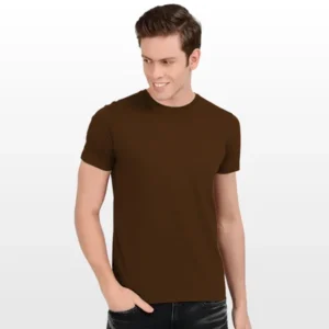 Men’s Half Sleeve Solid Cotton T-Shirt | Coffe Premium Plain T-Shirt Wholesale