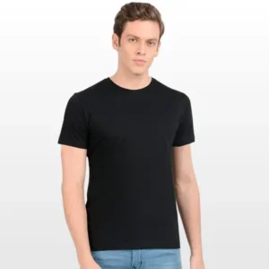 Men’s Half Sleeve Solid Cotton T-Shirt | Black Premium Plain T-Shirt Wholesale