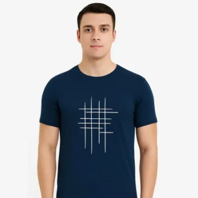 Men’s Dri-Fit Half Sleeve Round Neck Navy T-Shirt | Quick Dry Sports T-Shirt Wholesale
