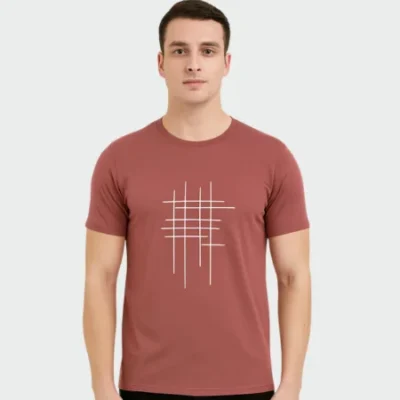 Men’s Dri-Fit Half Sleeve Round Neck Peach T-Shirt | Quick Dry Sports T-Shirt Wholesale