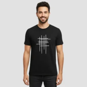 Men’s Dri-Fit Half Sleeve Round Neck Black T-Shirt | Quick Dry Sports T-Shirt Wholesale