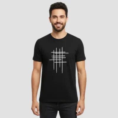 Men’s Dri-Fit Half Sleeve Round Neck Black T-Shirt | Quick Dry Sports T-Shirt Wholesale