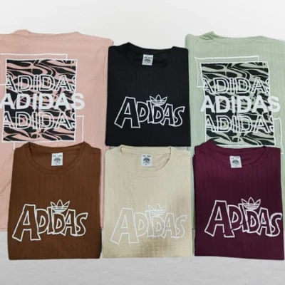 Adidas Inspired Drop Shoulder Knitted T-Shirt for Men