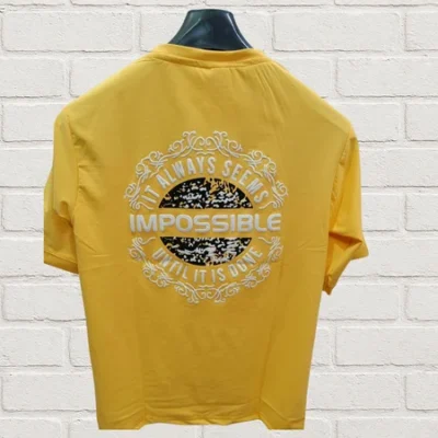 Impossible Quote Printed Casual T-Shirt for Men