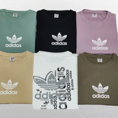 Adidas Inspired Logo Printed Casual T-Shirt for Men